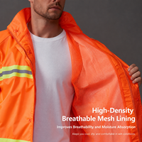 Veste de pluie imperméable, respirante, durable, haute visibilité, pour homme adulte, à capuche, réfléchissante, pour agents de sécurité, travailleurs sanitaires