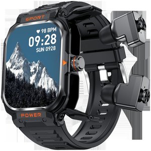 Smartwatch con Auricolari, Supporto Ricarica Wireless, Tracciamento GPS, Monitoraggio Salute, Schermo <span class=keywords><strong>da</strong></span> 2,01 Pollici, Braccialetto Intelligente, Cuffie Wireless - Product Image 5