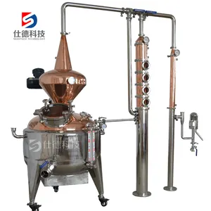 Red Copper Stainless Steel Electric Heating 200l-3000l Distillation Kettle Alcohol Distiller