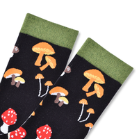 Chaussettes habillées respirantes unisexes pour hommes et femmes, chaussettes en tricot aux champignons shiitake, chaussettes de travail