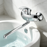 Robinet de baignoire au design classique moderne et minimaliste, avec corps principal en alliage de zinc et noyau en céramique, adapté aux salles de bain d'hôtels et d'appartements