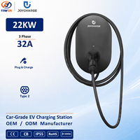JOYCHARGE Plug and Play Easy Start Pengisi Daya EV AC Tipe 2 Baru 22kW Wallbox 32A 3 Fasa IP55 Kabel 5 Meter Garansi 2 Tahun