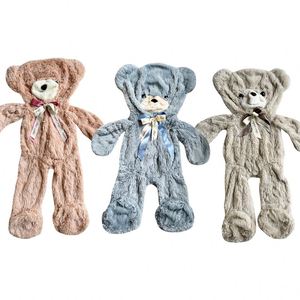 Ours en peluche personnalisé non rembourré, peau semi-finie avec rembourrage en coton PP et fermeture éclair, motif dessin animé - Product Image 2