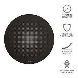 Alfombrilla de simulador de conducción GXT Mika Round Floor Mat Negra y Gris 24134 - Product Image 2