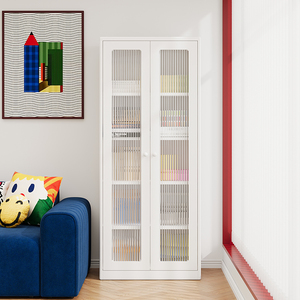 Estantería de Acero Estrecha con Puertas de Vidrio para Espacios Pequeños o Almacenamiento en Pasillos - Product Image 2