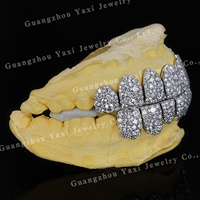 Grillz dentaire Hip Hop personnalisé unisexe en argent S925, or 10k, 18k, 14k, VVS D taille brillant, micro-incrustation, avec certification d'un tiers