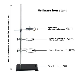 Usine personnalisée 16*10cm 21*14cm Base nouveau cadre de Support de support de cornue en fer pour la verrerie de <span class=keywords><strong>laboratoire</strong></span> - Product Image 3