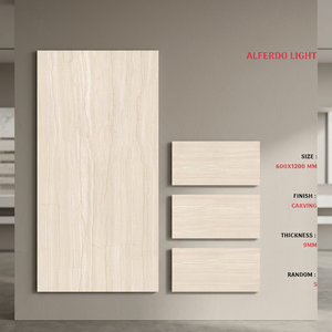 Carreaux de porcelaine Alfredo Light Natural Wood Dark Marble Look 600x1200mm, aspect marbre foncé, brillant, pour sol et mur - Product Image 1