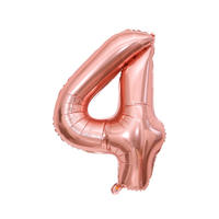 Ballon chiffre 40 pouces or rose en aluminium Mylar, gonflable à l'hélium, pour décoration d'anniversaire et célébration de maillots de repère
