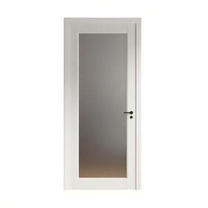 Porte intérieure en bois massif de style français avec verre dépoli 24x80x5 pour chambre à coucher - Product Image 1