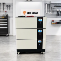 ODMSolar 51.2V 300Ah x 2 30kWh Baterai LiFePO4 Solid State yang Dapat Ditumpuk, 6000 Siklus untuk Penyimpanan Energi Surya Rumah Tangga Off Grid