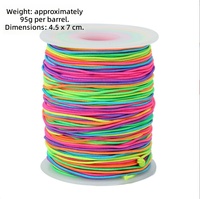 Cordon élastique rond coloré dégradé arc-en-ciel de 1 mm pour la fabrication de bijoux faits main et la création de perles DIY