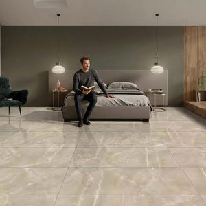 Urban Beige 60x120cm Azulejo de piso de porcelana pulida de alto brillo para uso interior y exterior Azulejos de pared de cerámica - Product Image 1