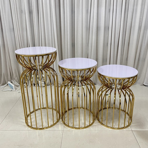 L91 lussuoso bianco Sliver oro inossidabile cilindrico da Dessert in acciaio inossidabile supporto da tavolo <span class=keywords><strong>per</strong></span> decorazione di eventi di nozze <span class=keywords><strong>per</strong></span> feste - Product Image 5