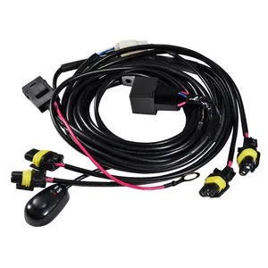 Waterproof automotive fog lamp light wire harness for automobile suv trailer track bus
