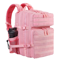 Sac à dos tactique réglable en nylon JSH 900D fermeture éclair respirant pratique pour les activités de plein air usage quotidien comprend une pochette pour bouteille