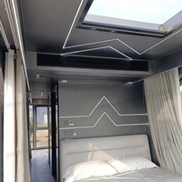 40FT 38 ㎡   Maison conteneur capsule spatiale de luxe, cabine intégrée préfabriquée, maison modulaire préfabriquée avec chambre pour complexe de glamping