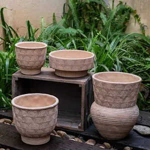 Macetas de cemento para decoración del hogar, macetas con diseño de cactus, hierbas, flores, maceta para plantas de interior