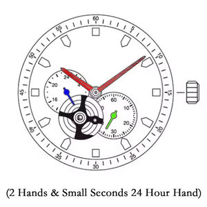 Movimiento mecánico automático original Miyota 82S7 con <span class=keywords><strong>segunda</strong></span> pequeña, indicador de 24 horas, ventana de visualización del mecanismo y cuerda manual. - Product Image 3