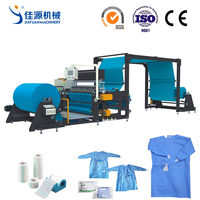 Machine à plastifier de revêtement adhésif thermofusible pour tissu non tissé PE film respirant composite medicl sergical gowm spray coator
