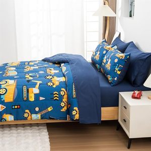 Ensemble de literie 3D pour enfants, camion de construction, voitures de dessin animé, tracteur, équipement pour chambre de garçons, hôtels - Product Image 2