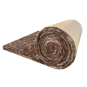 Isolation murale en laine de verre écologique marron légère, résistante au feu, sans formaldéhyde, en rouleau ou en couverture - Product Image 3