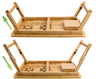 Table pliable en bois pour ordinateur portable, lit d'étude à domicile, mini plateau d'ordinateur, table pour ordinateur portable