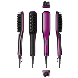 Hombre <span class=keywords><strong>el</strong></span> <span class=keywords><strong>pelo</strong></span> y la barba plancha peine multifuncional <span class=keywords><strong>el</strong></span>éctrico de oro Etiqueta Privada barba plancha <span class=keywords><strong>cepillo</strong></span> <span class=keywords><strong>para</strong></span> hombre - Product Image 3