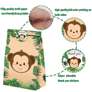 Kağıt baskı <span class=keywords><strong>Safari</strong></span> tema parti malzemeleri orman parti iyilik vahşi hediye kağıt çantası <span class=keywords><strong>Safari</strong></span> ikram çantaları - Product Image 5