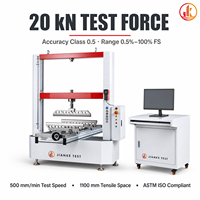 Machine d'essai de flexion contrôlée par ordinateur 20kN, testeur de résistance à la flexion pour carreaux de céramique, pierre, plaques de plâtre, tuiles de toiture