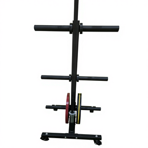 Customized Cast Iron Powder Coated <strong>Weight</strong> Plate Storage Rack Barbell Holder Vertical Plate <strong>Tree</strong> Black - Product Image 1