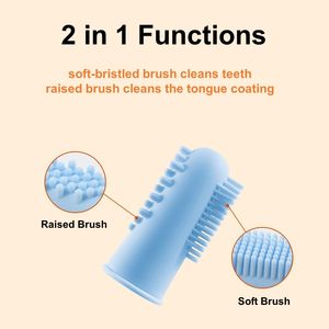 Venta al por mayor de fábrica, cepillo de dientes de silicona suave ecológico para gatos y perros, Limpieza de dientes, producto de aseo para mascotas fácil de usar - Product Image 3