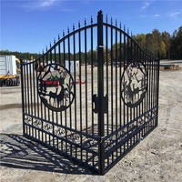 Conception de porte en fer forgé de sécurité en métal principal d'entrée de maison en gros