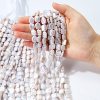 Perles d'eau douce blanches en vrac, forme carrée, 11-13 mm, qualité 5A, prix de gros, vente chaude