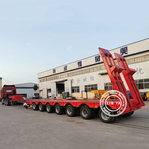 Nuevo Semirremolque de Cama Baja Extensible de 4 Ejes para Excavadora, 80 Toneladas, Tipo Gooseneck, Lowboy, Low Loader, Semirremolque de Carga Baja, de <span class=keywords><strong>Segunda</strong></span> <span class=keywords><strong>Mano</strong></span> - Product Image 2