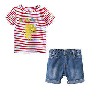 Vêtements en gros en stock d'usine : Ensembles chemises et jeans en denim pour bébés garçons - Product Image 6
