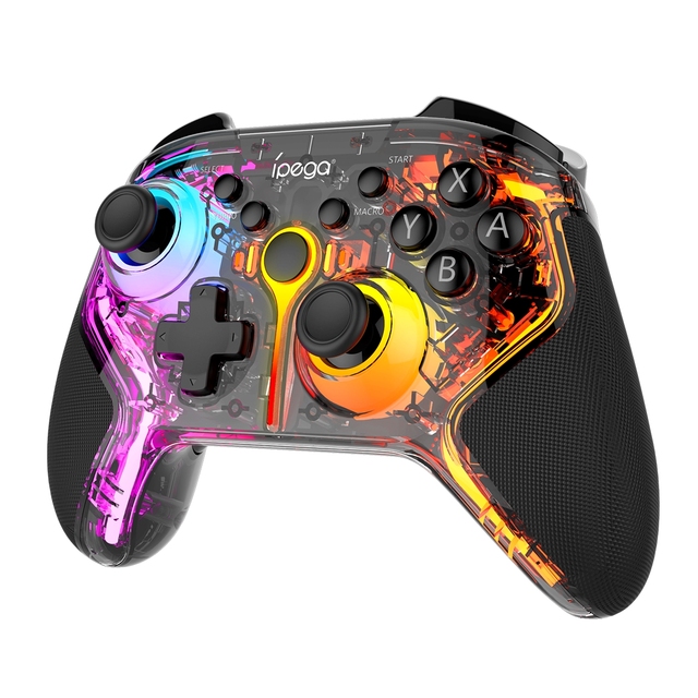 Wireless Gamepad with RGB Lighting Vibration Motor & Turbo Button Ergonomic Design for Android/iOS/PC/Tablet/NS/P3/P4