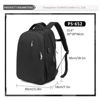 Sacs à dos décontractés étanches personnalisés avec port USB, fabriqués par POSO Factory, pour l'école, les voyages, les affaires, les hommes, autres sacs à dos pour ordinateur portable de 15 pouces