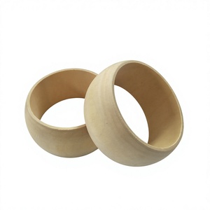 Brazalete de Madera Natural Hecho a Mano, Pulsera de Madera Maciza, Joyería Étnica Tribal para Mujer, Accesorios de Moda Boho - Product Image 1