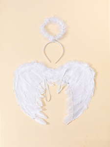 Set di <span class=keywords><strong>ali</strong></span> da festa in maschera personalizzate per bambini adulti <span class=keywords><strong>ali</strong></span> di piume di <span class=keywords><strong>angelo</strong></span> rosso nero bianco Halo Halloween natale pasqua nuovo anno - Product Image 2