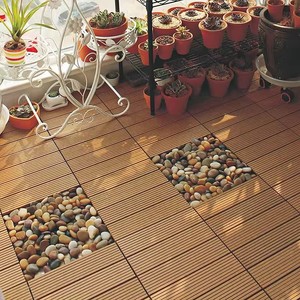 Dalles de terrasse extérieures WPC en composite bois-plastique antidérapantes, à emboîtement, pour patio, fabrication directe usine - Product Image 5