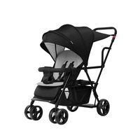 Poussette double siège de luxe T12 Gemini Twin Carriage Excellent rapport qualité-prix pour 2 enfants/frères et sœurs Prix d'usine