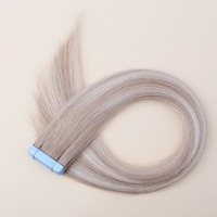 Extensions de cheveux invisibles à double trame européenne, en cheveux humains Remy russes, avec bande adhésive sans couture pour salons haut de gamme