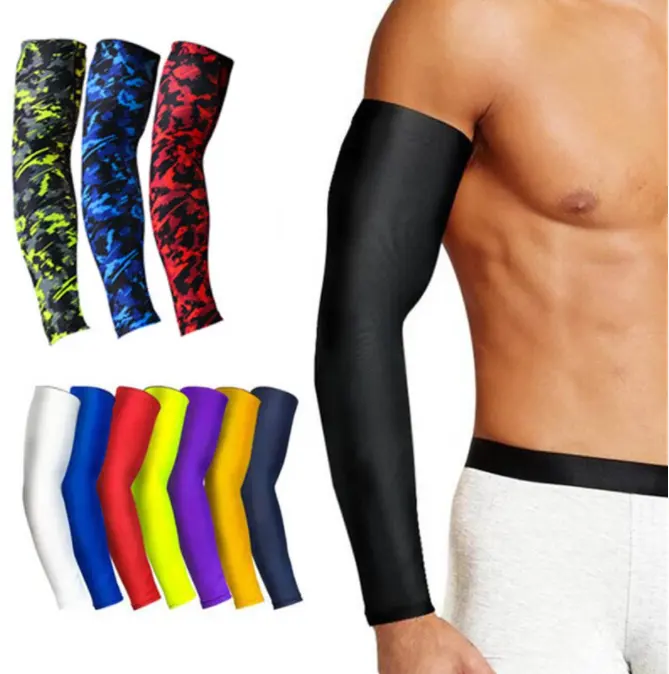 Kunden spezifisches Design Sonnen-UV-Schutz Arm manschette Atmungsaktive Sporta rm abdeckungen zum Radfahren Klettern und Laufen