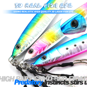 MOOKZZ giappone in metallo fuso cucchiaio per Jig 30/40/60/80/100g di lancio a terra pesce Jigging <span class=keywords><strong>pesca</strong></span> <span class=keywords><strong>spigola</strong></span> esca artificiale - Product Image 3