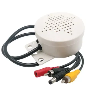 Vanxse CCTV Mini Amplifier Microphone And Speaker High Sensitive 2 Way Audio Input/Output Mic For CCTV Security Camera DVR Kit