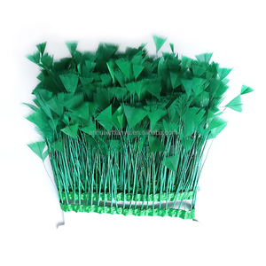 Passamaneria triangolare in piume di tacchino con frange, rifinitura cucita su nastro di raso per matrimoni, carnevale, abiti e artigianato - Product Image 3