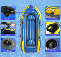 INTEX Challenger 3 personnes PVC aviron bateau gonflable dériveur canoë outil de pêche avec 3 chambres à air pour dérive rivière lac