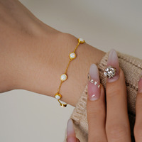 Bracelet en argent sterling S925 avec 7 opales, quartz de luxe léger, bracelet à breloques polyvalent, bijoux de célébrité d'Internet, cadeau