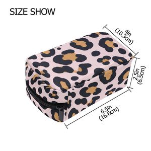 Custom Pink Leopard Printed Cosmetic <b>Pouch</b> Portable Makeup <b>Bag</b> <b>for</b> <b>Women</b> Mini Toiletry <b>Bag</b> <b>for</b> Travel - Product Image 3